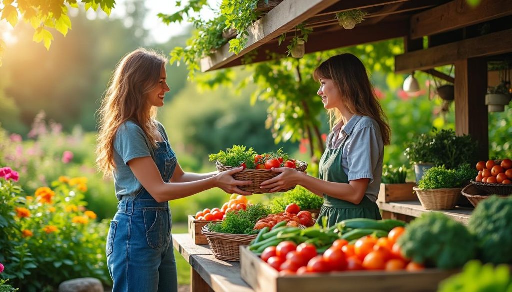 découvrez comment échanger ou vendre facilement les produits de votre jardin pour en tirer profit et partager vos récoltes avec votre communauté.