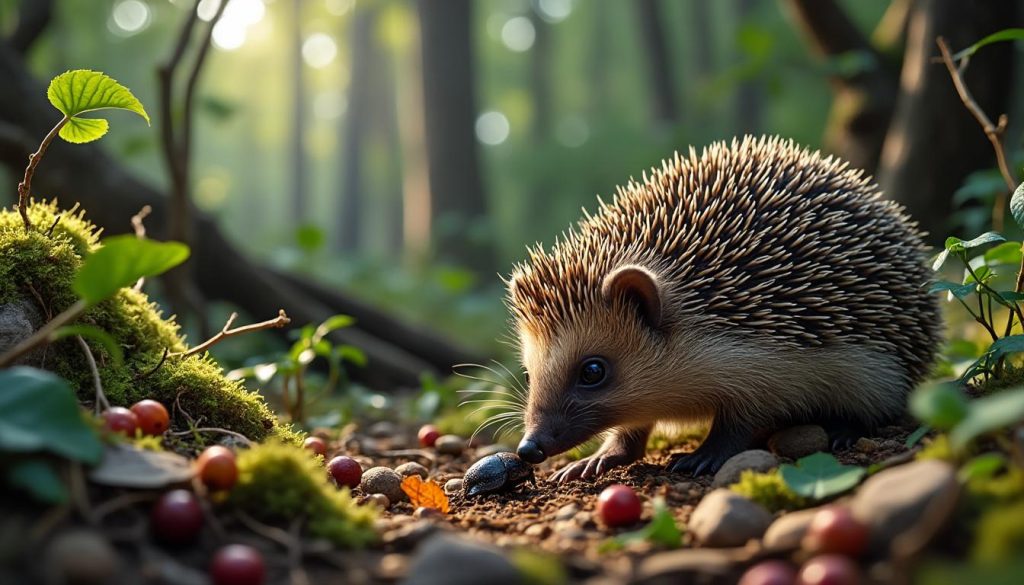 découvrez l'alimentation naturelle du hérisson, ses aliments favoris et comment il se nourrit dans son habitat sauvage.