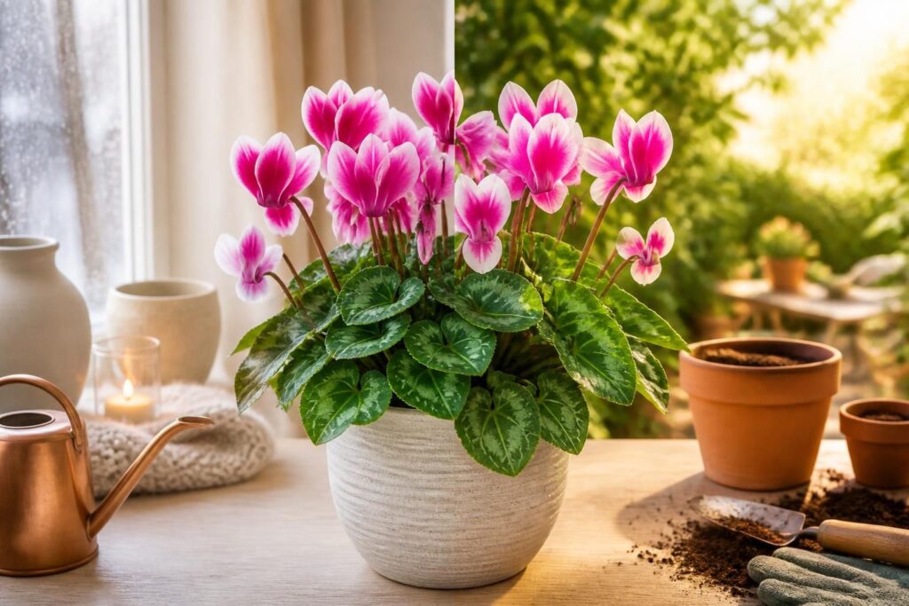 découvrez nos conseils d'entretien pour le cyclamen afin de réussir sa croissance en hiver et en été tout en évitant les feuilles jaunies.