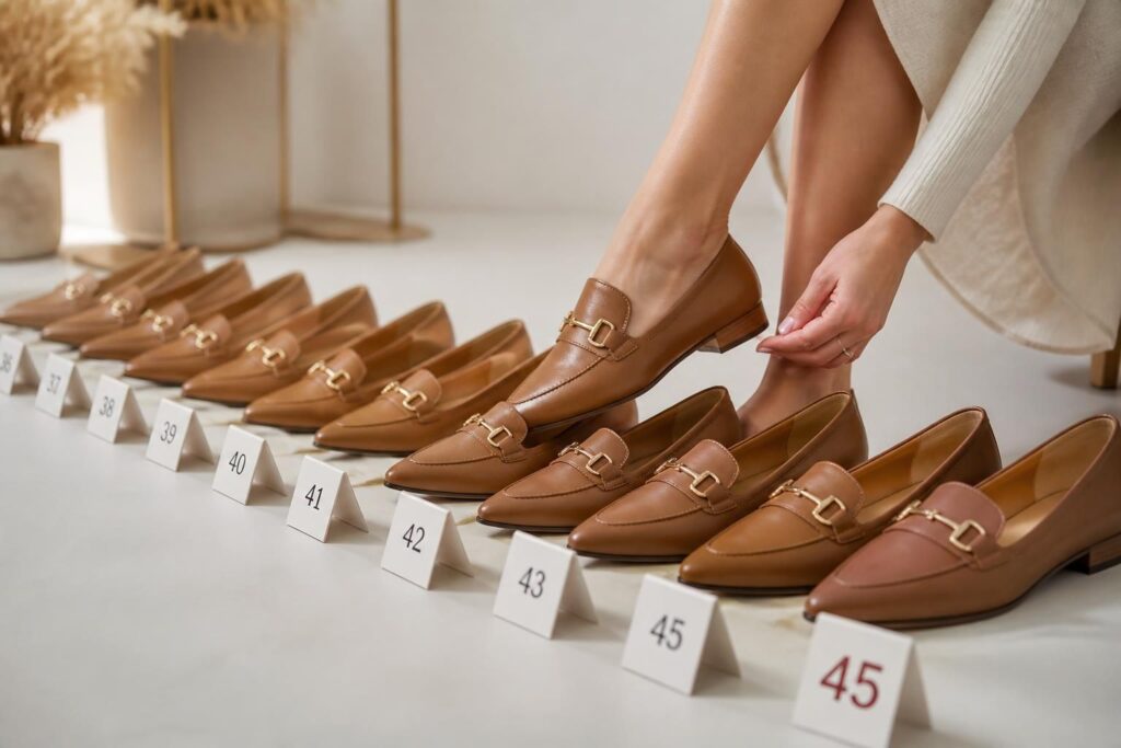 découvrez notre sélection de mocassins femme pointus disponibles jusqu'à la taille 45. trouvez la pointure parfaite alliant style et confort pour sublimer votre look.