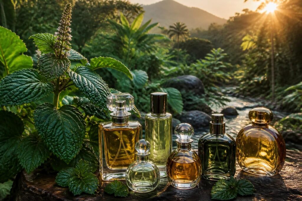 découvrez l'origine du patchouli, ses parfums célèbres et les vertus bienfaisantes de cette plante aux multiples usages.