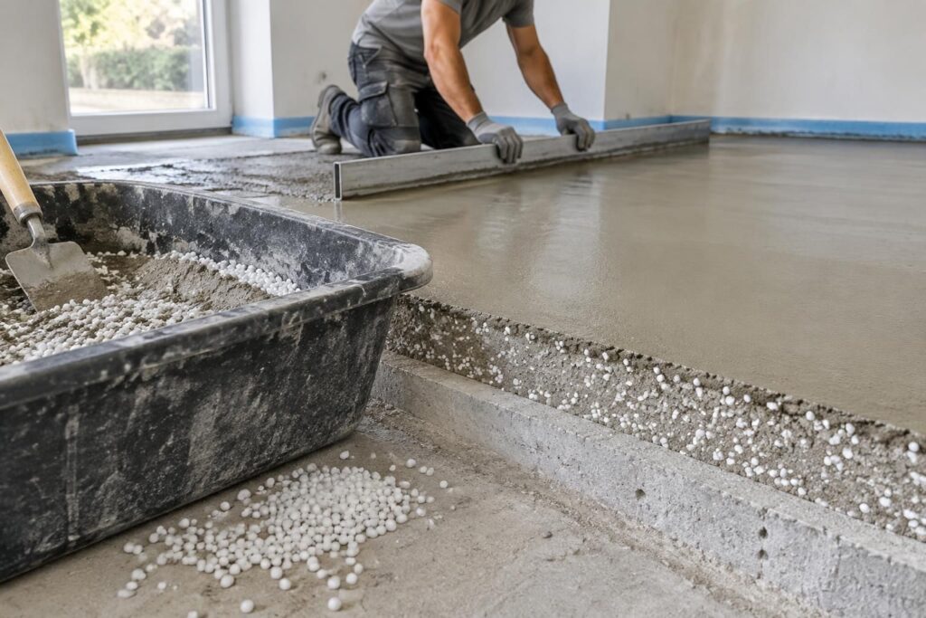 découvrez comment utiliser les billes de polystyrène pour réaliser une chape allégée adaptée au béton et aux dalles : dosage, préparation et conseils de pose.