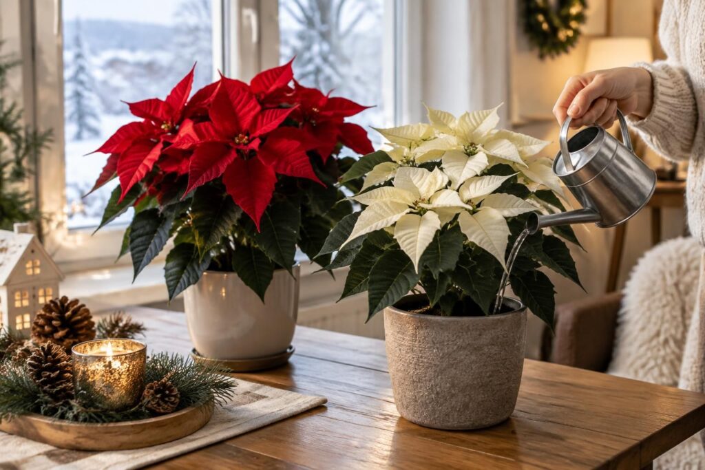 découvrez comment entretenir votre étoile de noël rouge ou blanche à la maison : arrosage, lumière et conseils pour la garder éclatante plus longtemps.