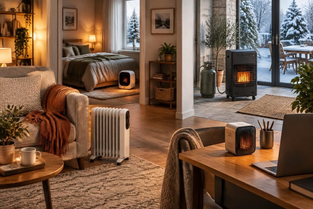 découvrez les mini chauffages d’appoint électriques, à gaz ou usb : comparez leurs usages et trouvez le modèle adapté à chaque pièce de la maison.