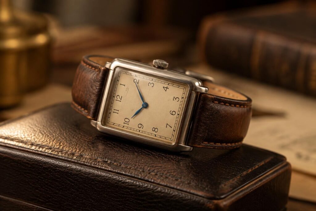 découvrez la montre rectangulaire homme vintage, un modèle au charme rétro qui apporte élégance et caractère à votre style au quotidien.